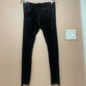 Suede black pants